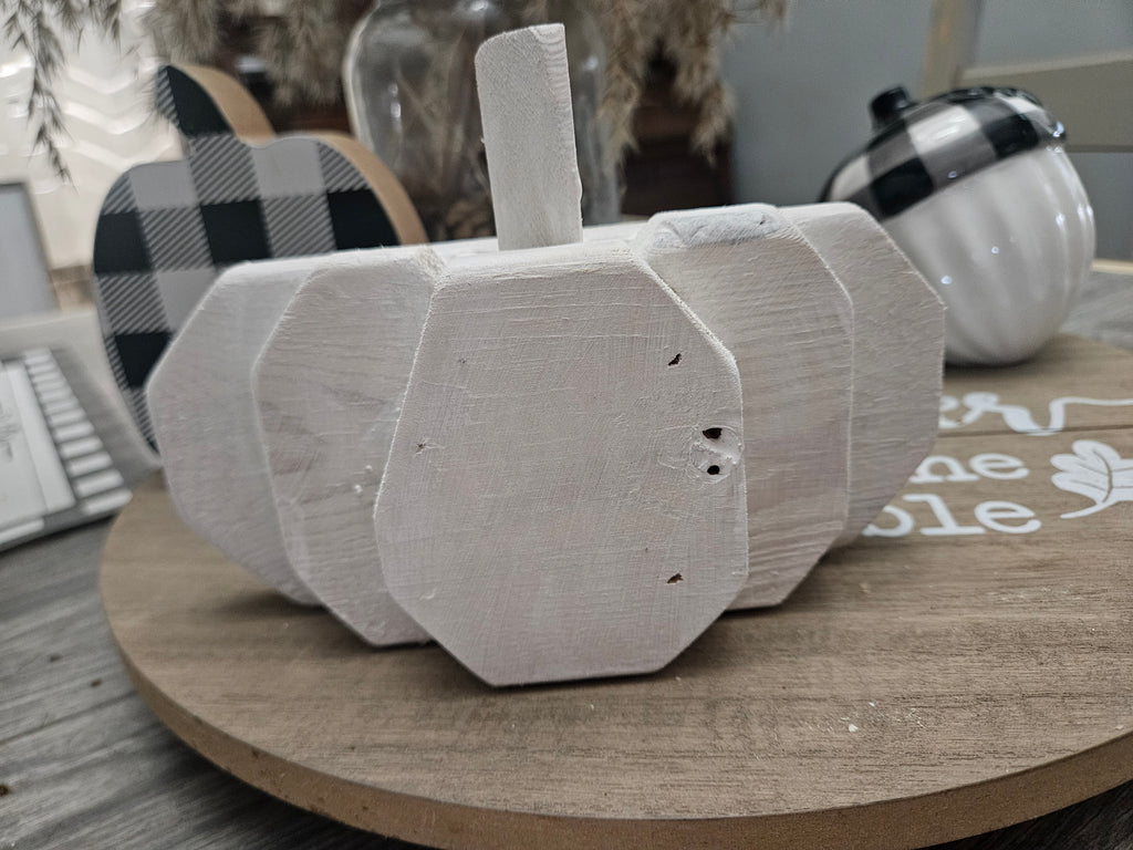 Custom wood crafted pumpkins