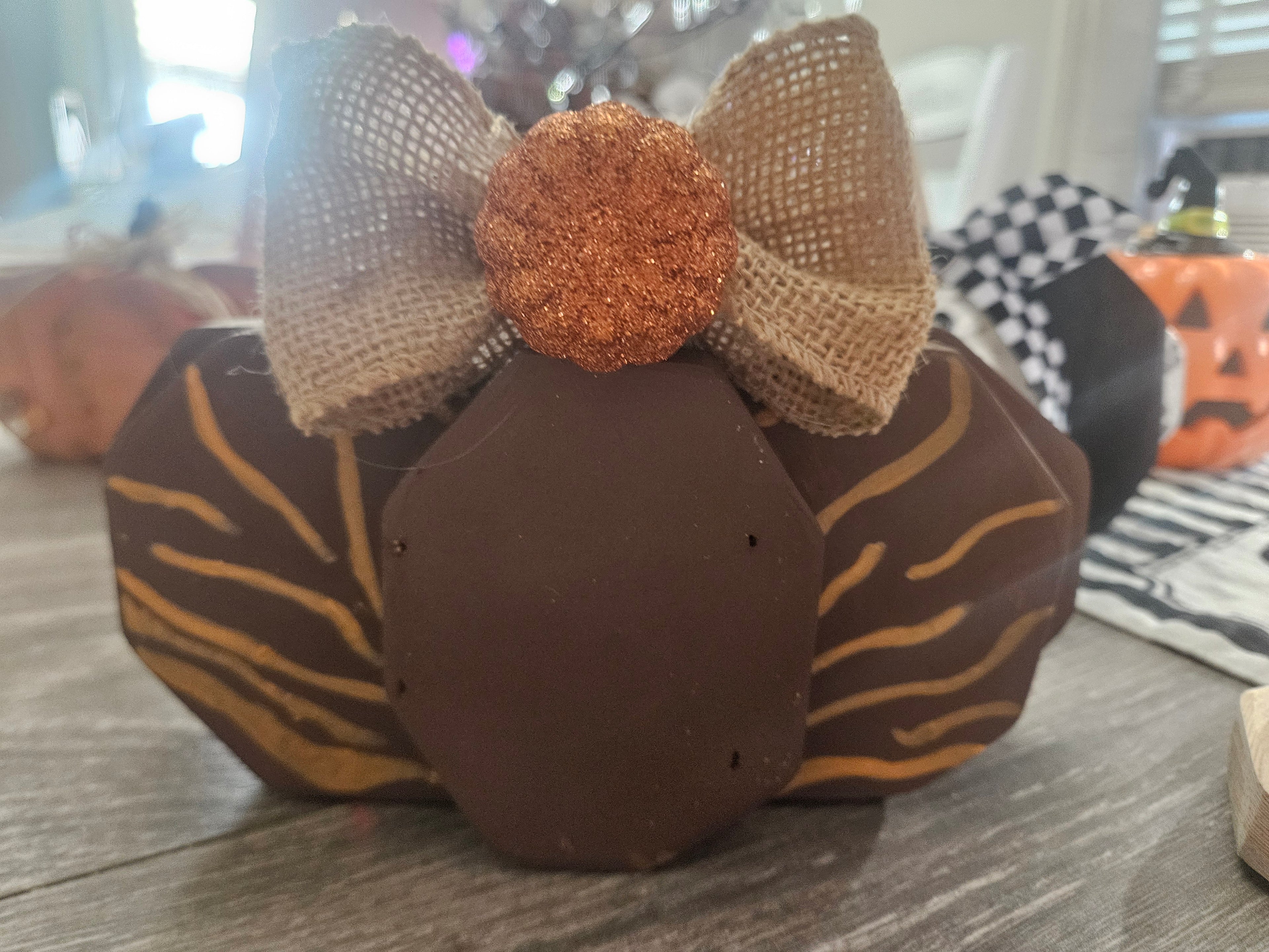 Custom wood crafted pumpkins